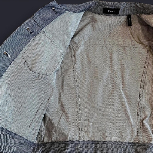 Theory Women's Blue Jean Jacket - Picture 2 of 4